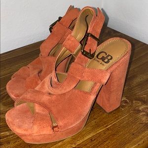 Gianni Bini suede block heel